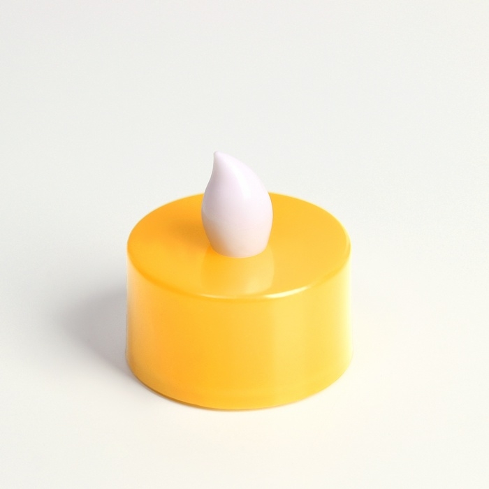 Светодиодные свечи, ночники LED RISALUX &laquo;Добра и света!&raquo; набор 2 шт., жёлтые, RGB, 3.5&times;3.5&times;4 см