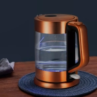 Чайник электрический стеклянный с подсветкой КТ-6656 - 1.5 л