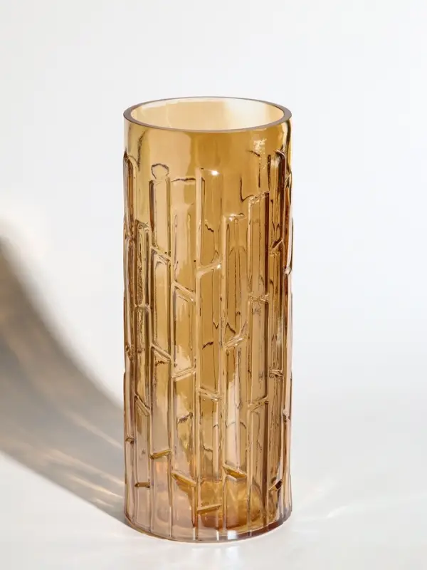 Ваза стекло настольная "Мэнди" 29х12 см, коричневый