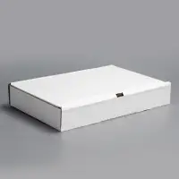 Коробка для пирога, белая, 39 х 25 х 6 см