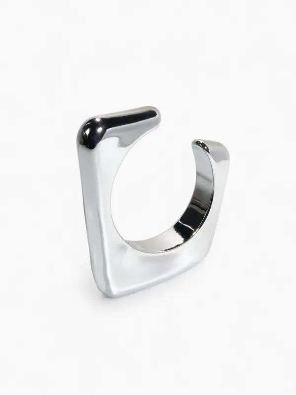 Браслет манжета &laquo;Уголки&raquo;, цвет серебро