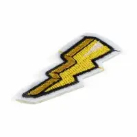 Наклейка на одежду &laquo;Молния&raquo;, с клеевой основой, 2&times;5 см, жёлтая