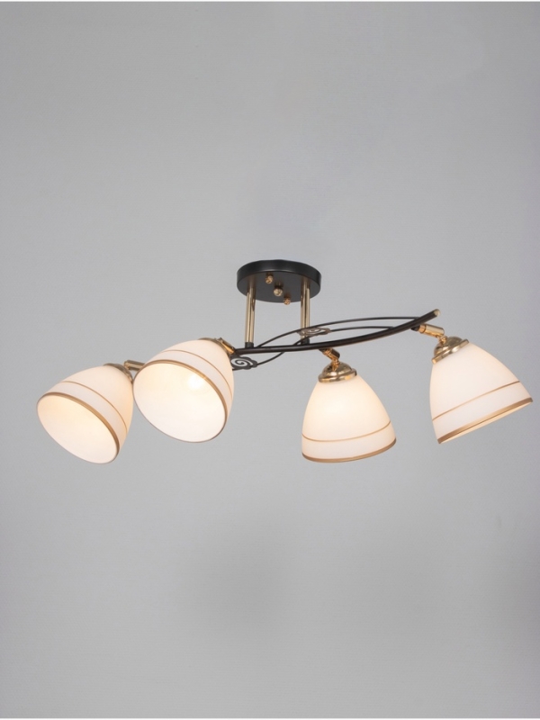 Люстра "Кира" 4х40Вт Е27 черный/золото