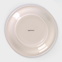 Чайная пара керамическая Доляна &laquo;Морской мир&raquo;, 2 предмета: чашка 200 мл, блюдце d=14,5 см, цвет коричневый