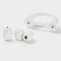 Набор для специй на бамбуковой подст 4 шт, солонка, перечница, салфетница, зубочист