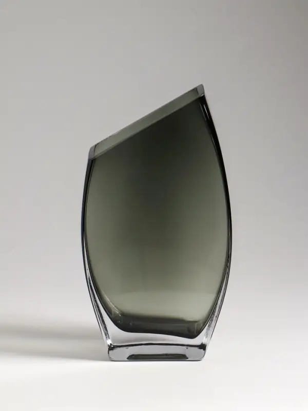 Ваза стекло настольная "Эйми" 20х11 см, серый