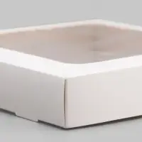 Коробка самосборная, белая, 16&times;16&times;3 см