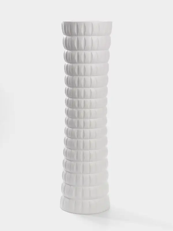 Ваза напольная керамика "Барто" 58х15 см, белый