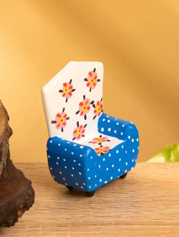 Сувенир дерево "Кресло с цветами" 5х3х7,5 см