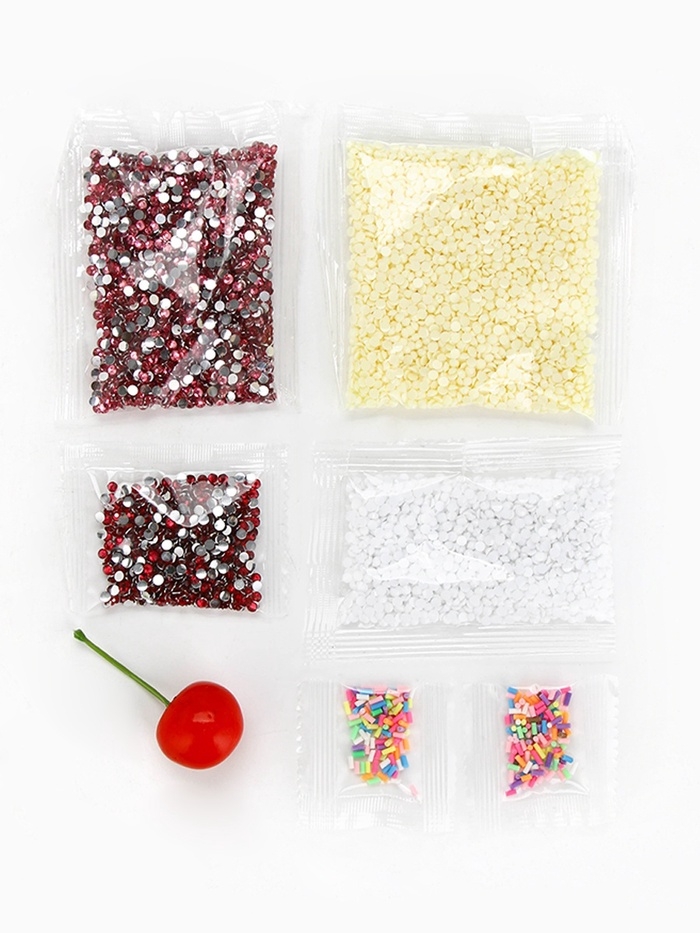 Алмазная мозаика на фигурке с полным заполнением &laquo;Медведь&raquo;, пироженка