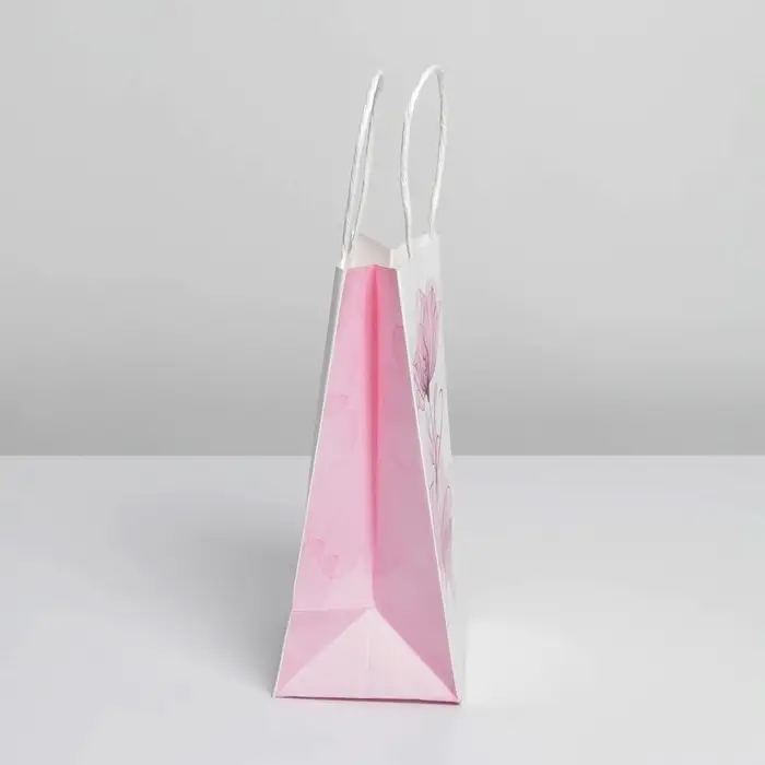 Пакет подарочный крафтовый, упаковка, &laquo;8 марта&raquo;, 12 х 21 х 9 см