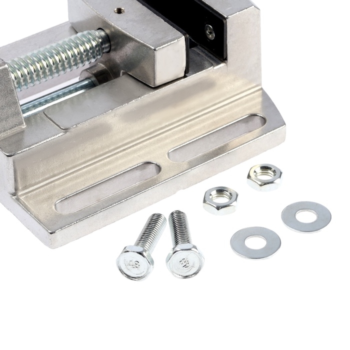 Мини-тиски алюминиевые ТУНДРА, станочные, 75 мм