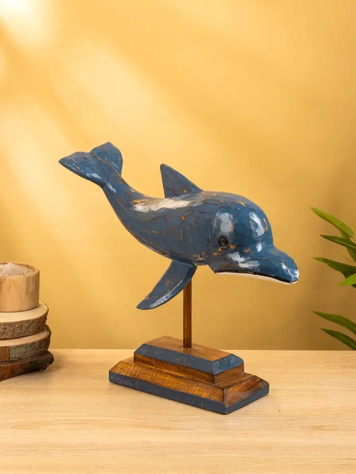 Сувенир на подставке "Дельфин" дерево 40х18х35 см