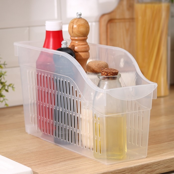 Контейнер для хранения на колёсиках RICCO, 6 л, 35,5×13×20 см, с ручкой, цвет прозрачный Контейнер для хранения на колёсиках RICCO, 6 л, 35,5×13×20 см, с ручкой, цвет прозрачный