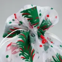 Мешочек подарочный органза &laquo;Елочки&raquo;, 16 х 24 см +/- 1.5 см