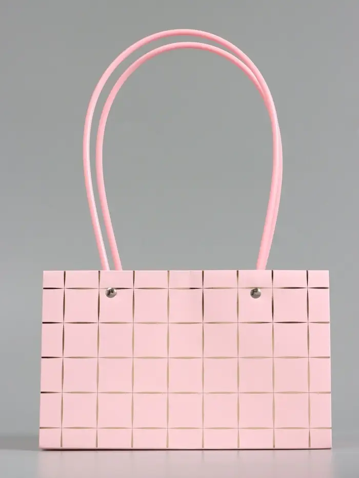 Сумка для цветов влагостойкая, розовая 22x10.5x13.5&plusmn;5% см