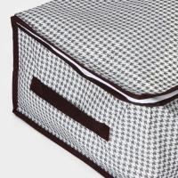 Кофр для хранения вещей &laquo;Вилли&raquo;, 45&times;30&times;20 см, цвет бело-коричневый