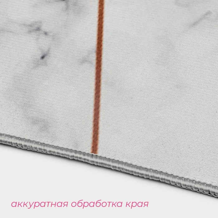 Набор ковриков для ванной и туалета Доляна &laquo;Мрамор&raquo;, 2 шт, 50&times;80 см, 40&times;50 см