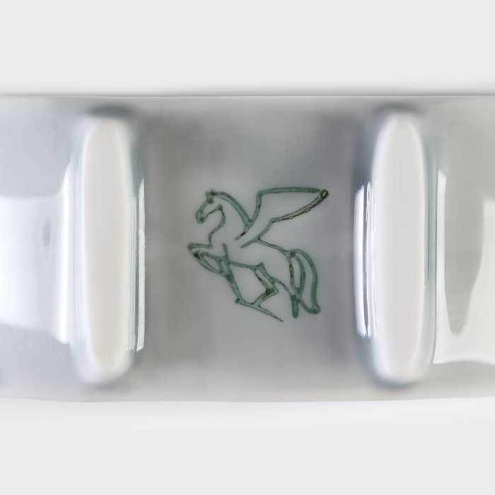 Кольцо для салфеток фарфоровое &laquo;Акварель&raquo;, цвет светло-серый