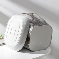 Горшок с поддоном &laquo;Мрамор&raquo;, 7,3 л, цвет светло-серый