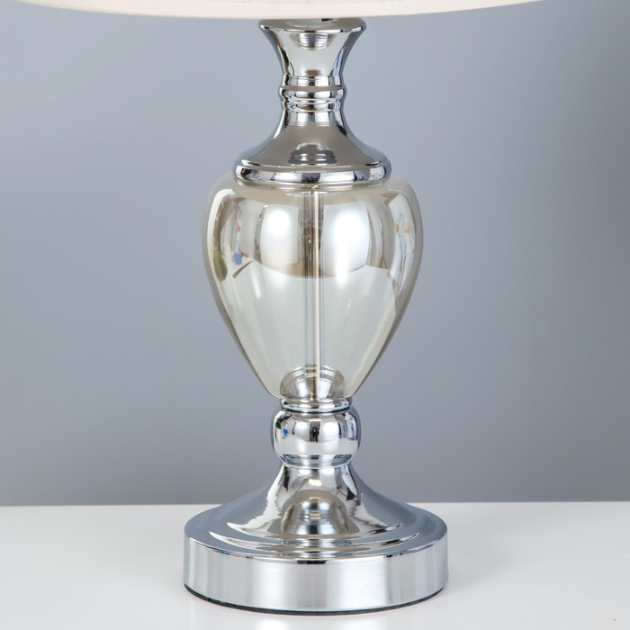 Лампа настольная 16713/1 E27 40Вт хром 28х28х50 см RISALUX