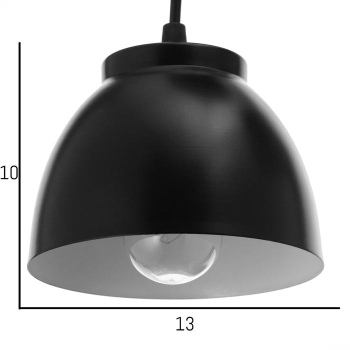 Люстра BayerLux Подвес BayerLux 4111/3 3х40Вт Е27, черный, d=13,5 см, h=10,5 см