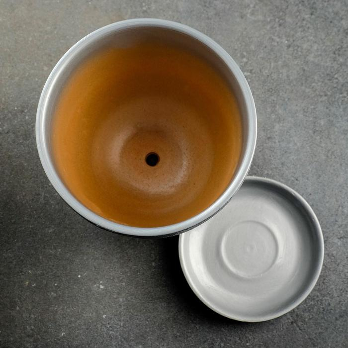 Горшок цветочный "Серебро" с поддоном, 8л