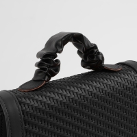 Ручка для сумки, пришивная, 18 &times; 3,5 см, цвет чёрный