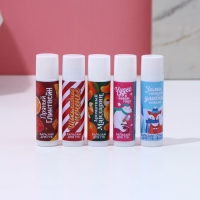 Подарочный набор косметики &laquo;Чудес в Новом Году!&raquo;, бальзам для губ, 5 х 10 г, ЧИСТОЕ СЧАСТЬЕ