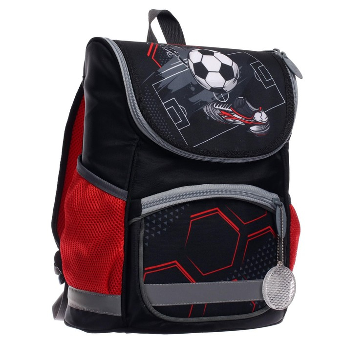 Ранец школьный Стандарт, 36 х 26 х 16 см, + мешок для обуви 40 х 32 см, Сalligrata П "Футбол"