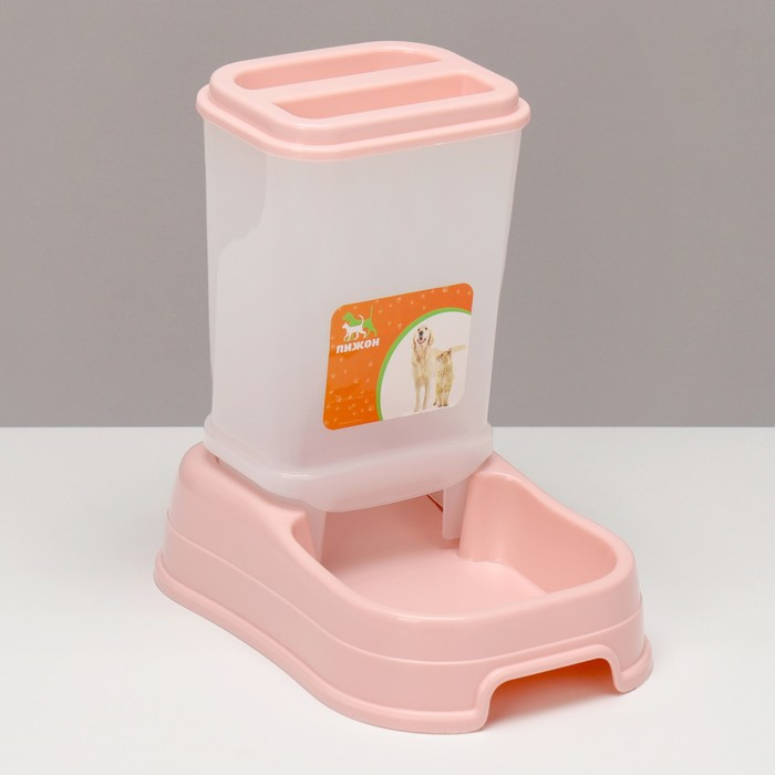 Автокормушка 1,5 л, 23,5 х 16 х 24 см, розовая