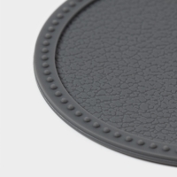 Набор подставок под горячее, под кружку, силикон, 6 шт, d=8 см, серый