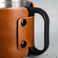 Кружка туристическая с фонариком &laquo;100% мужик&raquo;, 175 мл