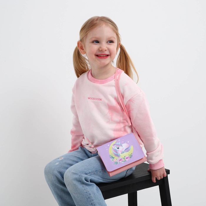 Детская сумочка &laquo;Единорожка&raquo;, отд на клапане, 15х12см