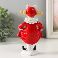 Сувенир полистоун "Клоунесса" бело-красный 9х6х16,5 см