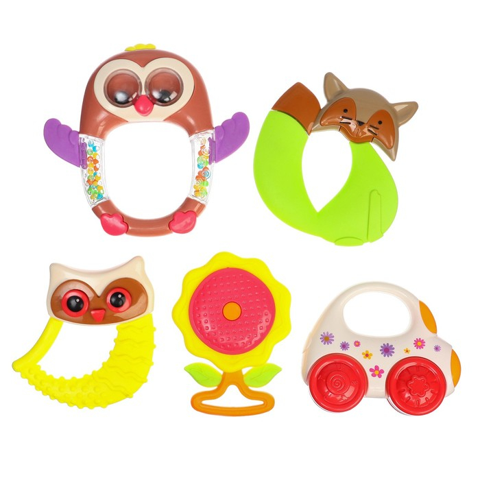 Набор погремушек &laquo;Наш малыш&raquo;, 5 шт., цвет МИКС, Крошка Я
