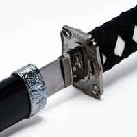 Сувенирное оружие "Катана Нао" 77см, чёрный глянец, на подставке