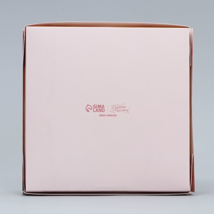 Коробка для конфет, кондитерская упаковка, 9 ячеек, &laquo;Нежность&raquo;, 14.7 х 14.7 х 3.5 см