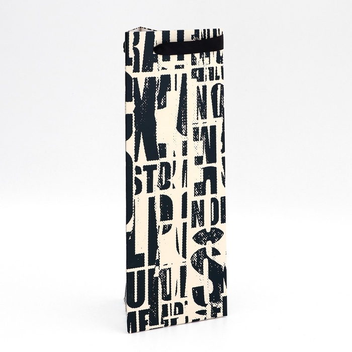Пакет подарочный под бутылку,"Текстура",13 &times; 32 &times; 11,3 см