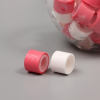 Клейкая лента пластик в банке "Белый и коралл" н-р 40 шт 1,2 см, дл. 0,9 м 7х7х9 см