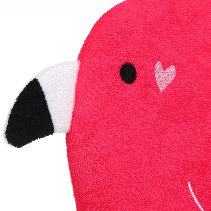 Детская мочалка для купания &laquo;Фламинго&raquo;, махра