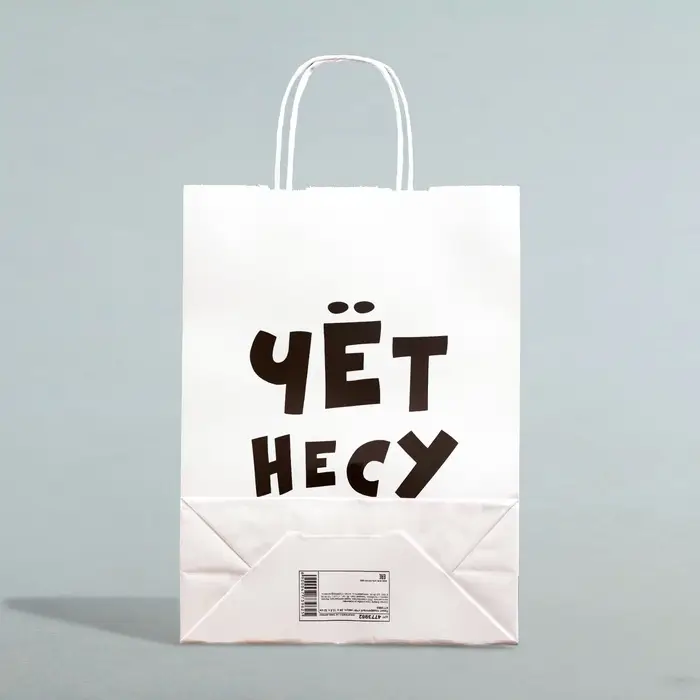 Пакет подарочный бумажный &laquo;Чёт несу&raquo;, 24&times;14&times;28 см