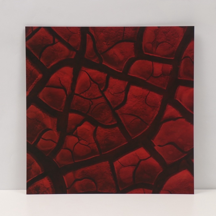 Фотофон двусторонний картон плотность 350 гр "Трещины" 50х50 см