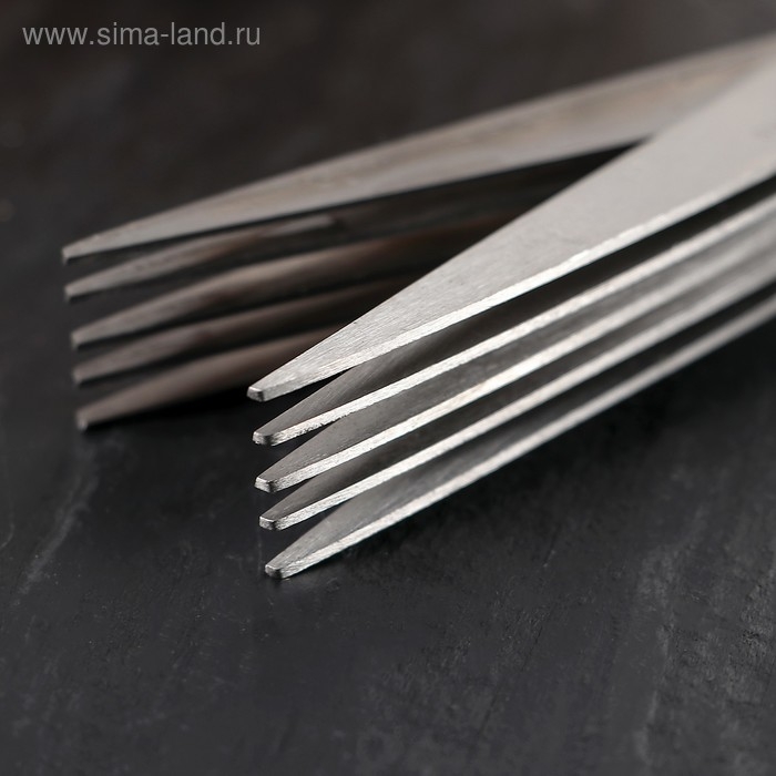 Ножницы кухонные для зелени Доляна &laquo;Кольца&raquo;, 19 см, цвет голубой