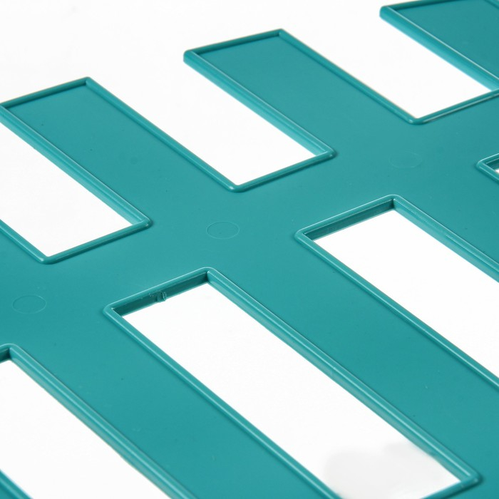 Ограждение декоративное, 35 &times; 210 см, 5 секций, пластик, бирюзовое, RENESSANS, Greengo