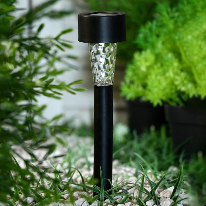 Садовый светильник на солнечной батарее &laquo;Трапеция&raquo;, 4.5 &times; 30 &times; 4.5 см, 1 LED, свечение тёплое белое