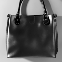 Ручка для сумки, 60 &times; 1 см, с пришивными петлями 3,5 см, цвет чёрный/серебряный