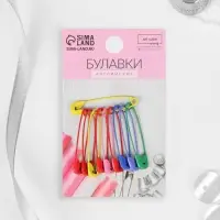 Булавки английские, 31 мм, 10 шт., цвет разноцветный