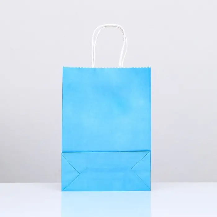 Пакет крафт &laquo;Радуга&raquo;, голубой, 18&times;8&times;25 см, 80 г/м&sup2;, 1 шт.