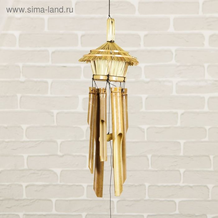 Музыка ветра "Домик" бамбук 40 см